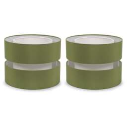 ValueLights Sophia 2-Tier Olive Green and White Small Ceiling Light Shade 2 Pack - Size: 19 x 26 x 26cm - Wilko - thumbnail 1