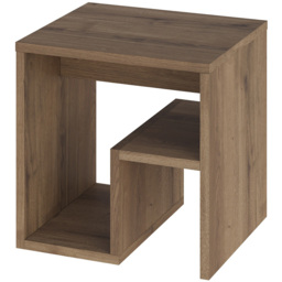 Decortie Bon Dark Oak Effect Modern Side Table - Size: 40 x 40 x 35cm - Brown - Wilko - thumbnail 3