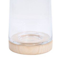 Clear Hurricane with Wooden Base Clear - Wilko - thumbnail 4