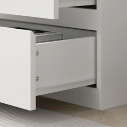HOMCOM 3 Drawer 3 Shelf White Freestanding Tall Bookshelf - Size: 180 x 35 x 60cm - Wilko - thumbnail 4