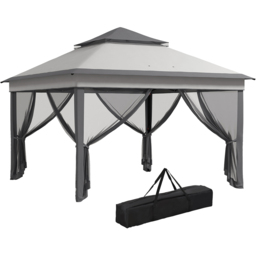 Outsunny 3 x 3m Grey Pop Up Gazebo with Net and Carry Bag - Wilko - thumbnail 3