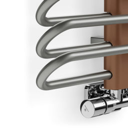 Terma Michelle 1245BTU Nickel Gloss and Copper Heated Towel Rail 780 x 400mm - Size: 78 x 40 x 12.6cm - Multi - Wilko - thumbnail 4
