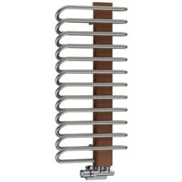 Terma Michelle 1245BTU Nickel Gloss and Copper Heated Towel Rail 780 x 400mm - Size: 78 x 40 x 12.6cm - Multi - Wilko