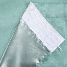 Velosso Westwood Duck Egg Tape Top Curtains 168 x 223cm - Size: W 168 x D 223cm - Blue - Wilko - thumbnail 4