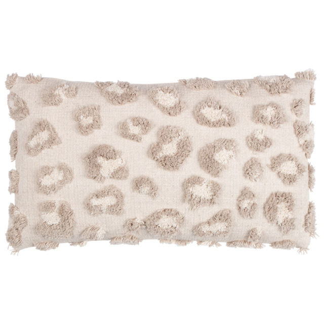 furn. Maeve Natural Tufted Cotton Cushion - Size: 50 x 30 cm - Cream - Wilko - image 1