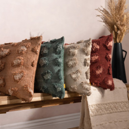 furn. Maeve Natural Tufted Cotton Cushion - Size: 50 x 30 cm - Cream - Wilko - thumbnail 7