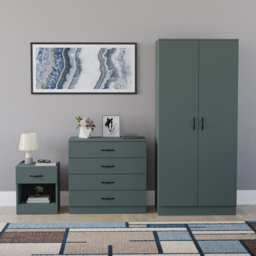 Vida Designs Riano Green 3 Piece Bedroom Furniture Set - Jasper Green - Wilko - thumbnail 3
