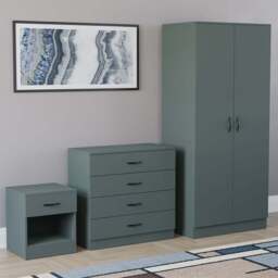 Vida Designs Riano Green 3 Piece Bedroom Furniture Set - Jasper Green - Wilko