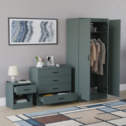 Vida Designs Riano Green 3 Piece Bedroom Furniture Set - Jasper Green - Wilko - thumbnail 6