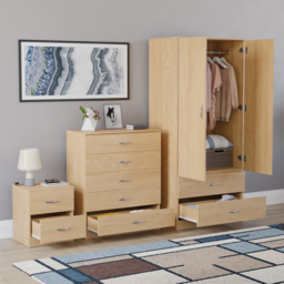 Vida Designs Riano Pine 3 Piece Bedroom Furniture Set - Wilko - thumbnail 6