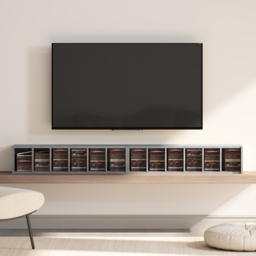 Portland 6 Shelf Light Grey Adjustable CD Storage Unit Set of 2 - Size: 88.5 x 21 x 22.5cm - Wilko - thumbnail 3