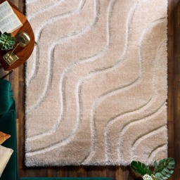 Origins Carved Wave Cream Soft Rug 120 x 170cm - Size: 120 x 170 x 4cm - Wilko - thumbnail 3