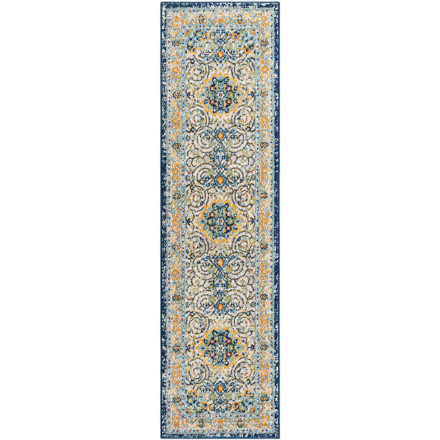 Desire Rugs San Marino Multicolour Medallion Floral Rug 60 x 220cm - Size: 220 x 60 x 0.8cm - Wilko - image 1