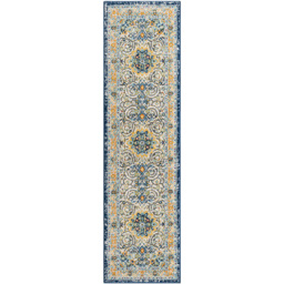 Desire Rugs San Marino Multicolour Medallion Floral Rug 60 x 220cm - Size: 220 x 60 x 0.8cm - Wilko