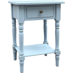 Acacia Home Single Drawer Side Table 65cm - Size: 65 x 45 x 35cm - Blue - Wilko - thumbnail 3
