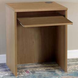 R White Cabinets Small Laptop Desk with Keyboard Tray Brown - Size: 72.8 x 60 x 54cm - Wilko - thumbnail 1