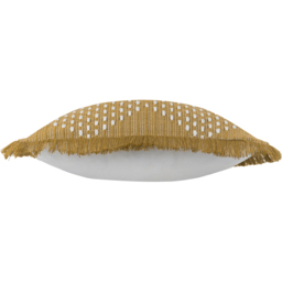 furn. Kadie Gold Woven Feather Filled Cushion 45 x 45cm - Wilko - thumbnail 4