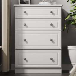 Crowndale Pembroke 4 Drawer Grey Ash Deep Chest of Drawers Ready Assembled - Wilko - thumbnail 1