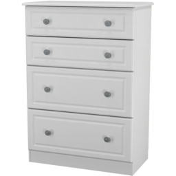 Crowndale Pembroke 4 Drawer Grey Ash Deep Chest of Drawers Ready Assembled - Wilko - thumbnail 4