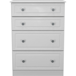 Crowndale Pembroke 4 Drawer Grey Ash Deep Chest of Drawers Ready Assembled - Wilko - thumbnail 3