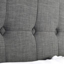 Julian Bowen Sorrento King Size Slate Linen Bed Frame - Cream - Wilko - thumbnail 5