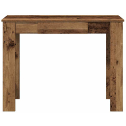 vidaXL Single Drawer Office Desk Old Wood Effect - Size: 75 x 100 x 45cm - Brown - Wilko - thumbnail 4