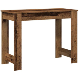 vidaXL Single Drawer Office Desk Old Wood Effect - Size: 75 x 100 x 45cm - Brown - Wilko - thumbnail 7