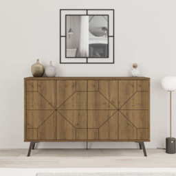 Decortie Dune Dark Oak Effect Console Sideboard - Brown - Wilko - thumbnail 7