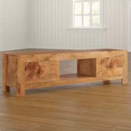 Brooklyn Napoli Toko 2 Drawer Single Shelf Light Mango Wide Screen TV Unit - Brown - Wilko