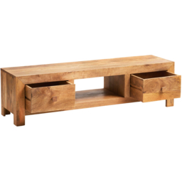 Brooklyn Napoli Toko 2 Drawer Single Shelf Light Mango Wide Screen TV Unit - Brown - Wilko - thumbnail 4