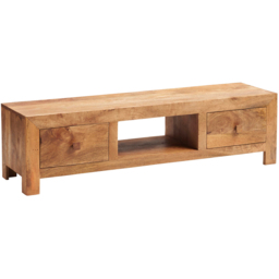 Brooklyn Napoli Toko 2 Drawer Single Shelf Light Mango Wide Screen TV Unit - Brown - Wilko - thumbnail 3