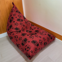 Kaikoo Goal Print Triangle Bean Bag - Red - Wilko - thumbnail 1