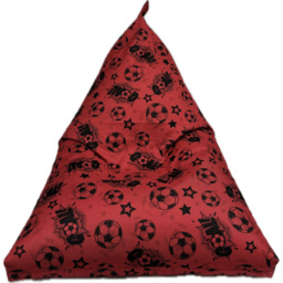 Kaikoo Goal Print Triangle Bean Bag - Red - Wilko - thumbnail 4