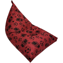 Kaikoo Goal Print Triangle Bean Bag - Red - Wilko - thumbnail 3