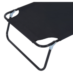 Outsunny Black 4 Level Reclining Sun Lounger with Reading Hole - Size: 1 Seater - Wilko - thumbnail 4