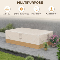 Outsunny Beige Oxford Fabric Waterproof Garden Furniture Cover with Vents 275 x 208 x 78cm - Size: 78 x 275 x 208cm - Wilko - thumbnail 7