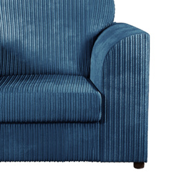 Luxor Single Seater Marine Blue Jumbo Cord Armchair - Wilko - thumbnail 4