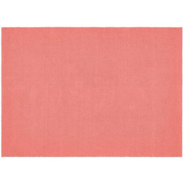 Hug Rug Coral Pink Plain Woven Rug 80 x 150cm - Wilko - image 1