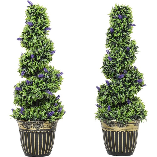 Portland Lavender Decorative Artificial Plant in Pot 90cm 2 Pack - Size: 90 x 28 x 28cm - Blue - Wilko - image 1