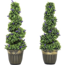 Portland Lavender Decorative Artificial Plant in Pot 90cm 2 Pack - Size: 90 x 28 x 28cm - Blue - Wilko - thumbnail 1