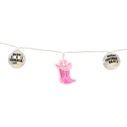 20 LED Disco Cowboy String Light Pink - Wilko - thumbnail 6