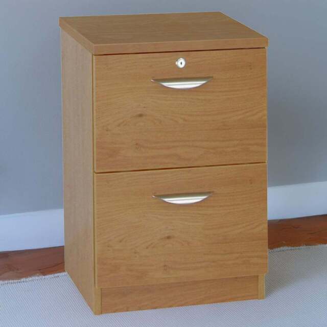 R White Cabinets 2 Drawer Brown Filing Cabinet - Size: 72.8 x 47.9 x 54cm - Wilko - image 1