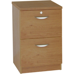 R White Cabinets 2 Drawer Brown Filing Cabinet - Size: 72.8 x 47.9 x 54cm - Wilko - thumbnail 3