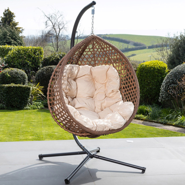 Artemis Cream Bradshaw Swing Egg Pod Chair - Size: 190 x 103 x 80cm - Wilko - image 1