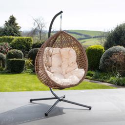 Artemis Cream Bradshaw Swing Egg Pod Chair - Size: 190 x 103 x 80cm - Wilko - thumbnail 4