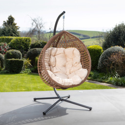 Artemis Cream Bradshaw Swing Egg Pod Chair - Size: 190 x 103 x 80cm - Wilko - thumbnail 3