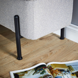 Home Source Oasis Grey Boucle Storage Ottoman with Metal Legs - Size: 44 x 110 x 42cm - Wilko - thumbnail 5