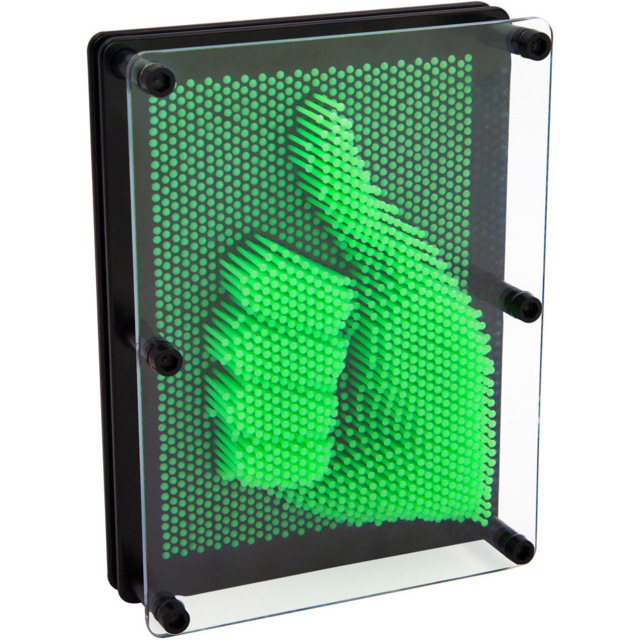 Global Gizmos Glow In the Dark Pin Art - Size: 18.5 x 6.5 x 13.5cm - Green - Wilko - image 1