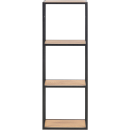 Florence Seaford 3 Shelf Oak and Black Metal Wall Shelf - Furniture To Go - Wilko - thumbnail 4
