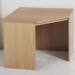 R White Cabinets Corner Computer Desk Brown - Size: 72.8 x 94 x 54cm - Wilko - thumbnail 1
